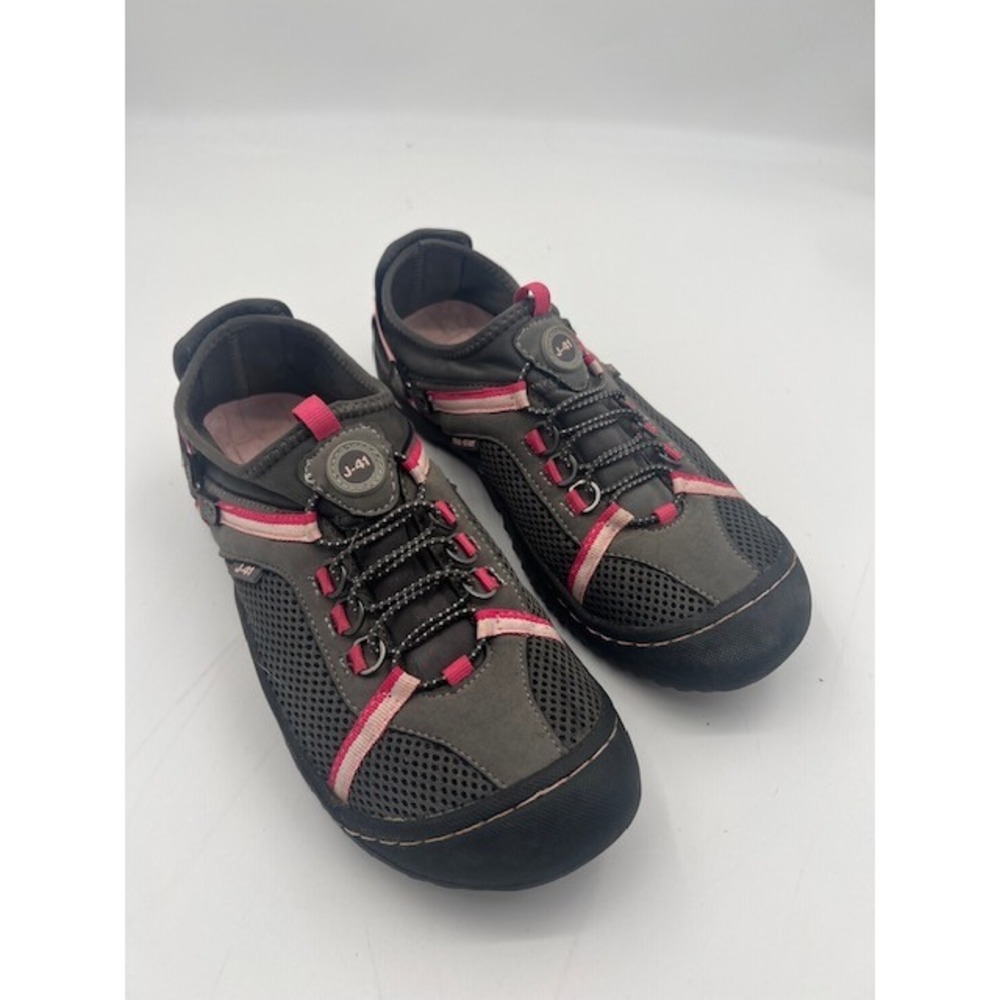 J-41 Trail-Ready Sneakers Women 7.5 Grey Pink Good Bungee Vegan Hiking Shoes